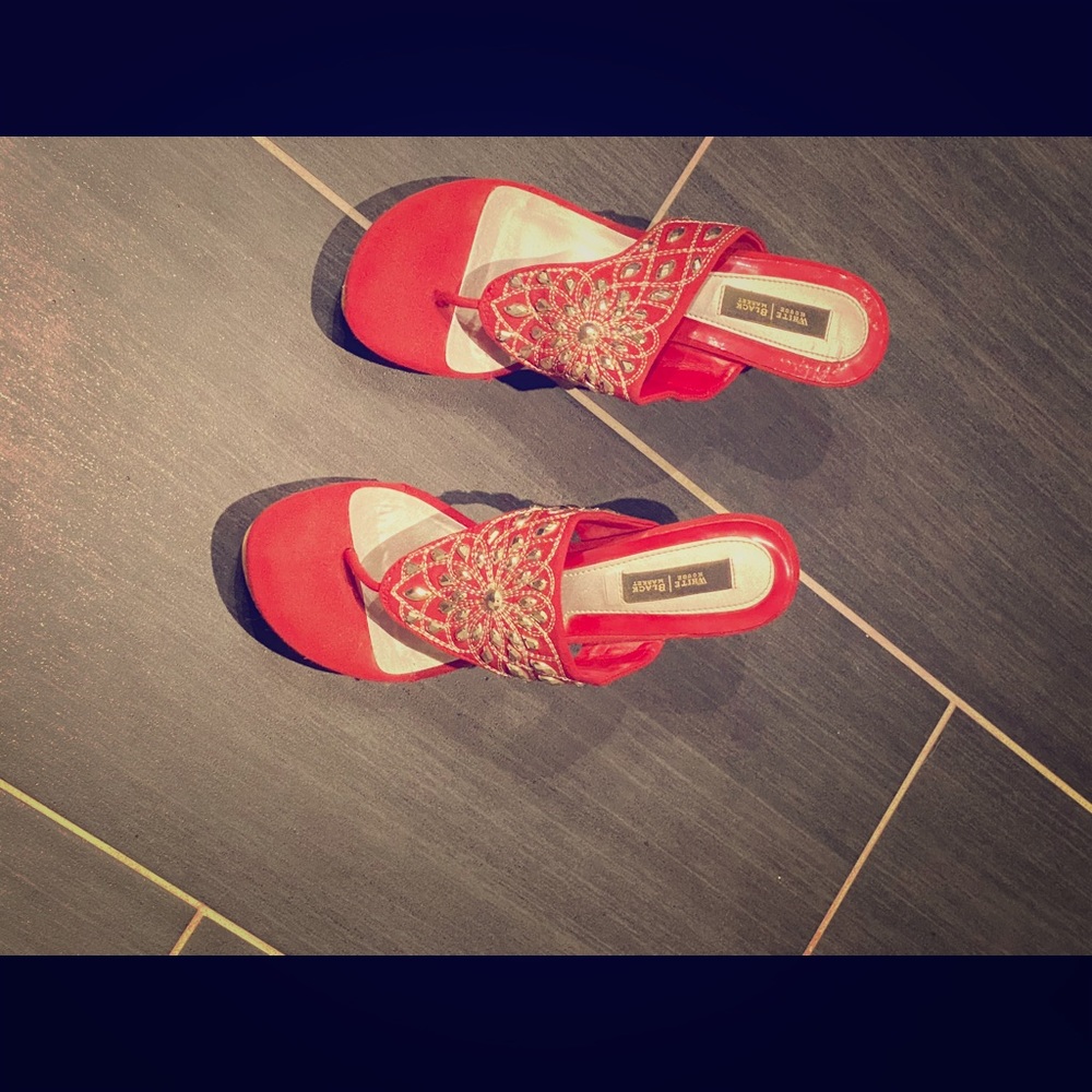 Gorgeous red WHBM shoes fit sz 8.5 -9